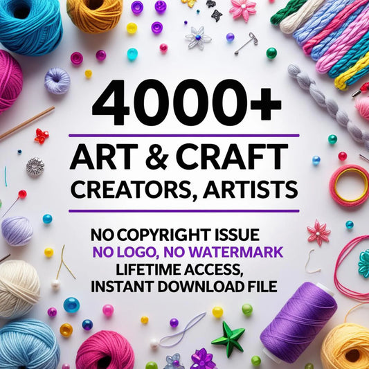 Bundle ART - CRAFT REELS, More than 4000+ trendy accessories for viral videos on Instagram, TikTok and youtube
